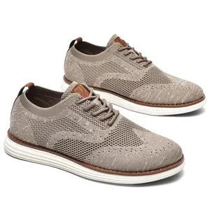 Abito da uomo di squisita fattura mocassini Casual Oxford slip on tech knit scarpe eleganti casual superiori