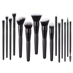 Ensemble de 18 pinceaux de maquillage champagne pour eyeliner, sourcils, fond de teint, anticernes, visage, yeux, estompage, usage quotidien, outils cosmétiques, pinceaux de maquillage - Product Image 5