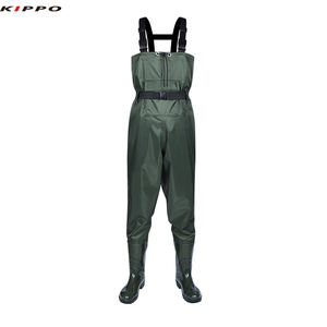 Kippo Luxe vente en gros Nylon imperméable Wading bateau pêche protège-poitrine avec bottes <span class=keywords><strong>chasse</strong></span> combinaison chaussures - Product Image 1
