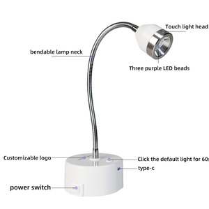 New Arrival Wholesale Nail <b>Desk</b> Lamp <b>Mini</b> Wireless Nail Lamp Rechargeable for Curing Nail Tips Glue - Product Image 4