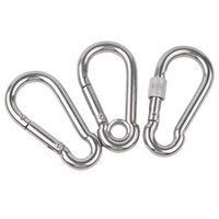 Mousqueton à ressort en acier inoxydable de type gourde avec logo laser personnalisé pour accessoires de camping et de randonnée en extérieur