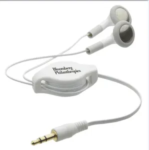 Mini auriculares retráctiles Auriculares intrauditivos con auriculares para teléfono móvil de 3,5mm Auriculares con cancelación de ruido