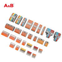 Bloc de raccordement électrique rapide à brancher, bornier de dérivation 2P ABS 32A IP20 pour applications d'alimentation à fils de cuivre multiconducteurs