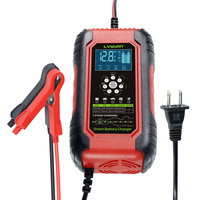 Chargeur de batterie 12V/24V 10A 5A, chargeur de réparation à impulsions pour batteries au plomb-acide, chargeur de batterie au lithium fer rouge CE pour motos et voitures