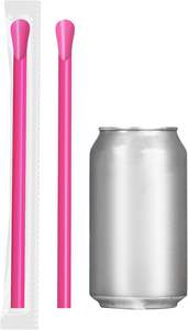 Individually film Wrapped Snow Cone Spoon <b>Straws</b> Portable <b>Disposable</b> Plastic <b>Straws</b> for Slushie Colorful - Product Image 4