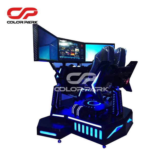 High Quality Cion Operated Game Machine Vr Simulator Three Screen Racing Driving Game for Sale