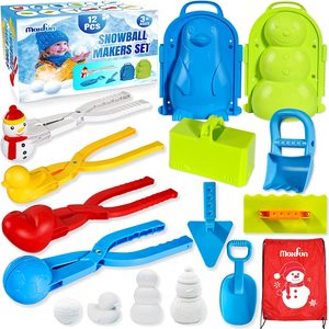 Outil pour faire des boules de <span class=keywords><strong>neige</strong></span>, <span class=keywords><strong>kit</strong></span> de jouets d'hiver avec poignée pour faire des boules de <span class=keywords><strong>neige</strong></span>, jeu de combat de canards pour enfants, tout-petits, adultes, extérieur - Product Image 2