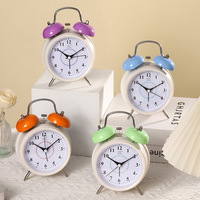 Horloge de bureau personnalisée à double cloche, alarme forte, rétroéclairage, aiguille, pour les gros dormeurs, table à domicile, cadeau, quartz, mécanique, design contemporain
