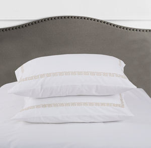 棉豪华酒店家纺白色床上用品套装床单任何尺寸可用刺绣酒店套装成人 - Product Image 6