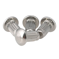 Rivets pleins en acier inoxydable 304 de haute qualité, à tête ronde et tige moletée, fixations métalliques sur mesure pour l'assemblage industriel