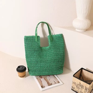 Sac fourre-tout de plage en paille tressée à <span class=keywords><strong>la</strong></span> main pour femme, grand sac décontracté d'été en paille, sac à bandoulière pour <span class=keywords><strong>la</strong></span> plage - Product Image 3