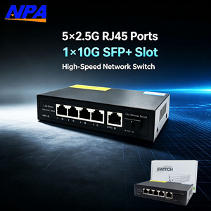 Commutateur <span class=keywords><strong>Ethernet</strong></span> non géré ANPA 7015-2.5G 2.5G 5x2.5G RJ45 +1x10G SFP 60Gbps QoS Plug and Play pour caméra IP, point d'accès Wi-Fi, NAS - Product Image 3