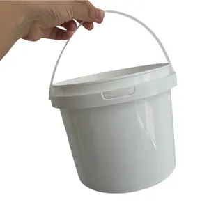 2L contenitore rotondo secchio di plastica con coperchio ermetico secchio per alimenti