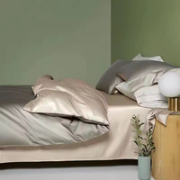 Parure de lit d'hôtel en soie douce, respirante et anti-acariens, draps et housse de couette doux et hypoallergéniques, vente en gros usine