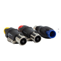 Conector de Audio y Video XLR de 4 Pines con Cabezal Metálico NL4FC, Cable de Alimentación, 15 Modelos, 5 Colores