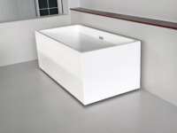 Baignoire carrée moderne autoportante en acrylique pour intérieur/extérieur, baignoire d'angle avec certification CUPC pour hôtels