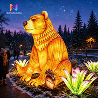 Grande exposition événementielle personnalisée d'éclairages en fer pour Halloween, destinée aux zoos, jardins botaniques, et aux services de Thanksgiving et de Pâques