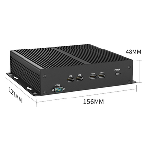 Mini PC industriel embarqué Linux G26 6 Com 8 USB sans ventilateur I3 <span class=keywords><strong>2330M</strong></span> 2117U J1900 J6412 I7-1165G7 RS232 Ubuntu ITX Barebone - Product Image 3