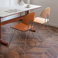 Chaise Botai Shell, style nordique, chaise de salle à manger en bois massif, dossier haut, design haut de gamme, vintage, mobilier d'intérieur, chaise empilable