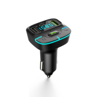 Chargeur portable double USB rapide 5V/3A, émetteur FM mains libres pour voiture avec écran LED, lecteur MP3 et audio de voiture BT5.3