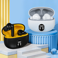 Écouteurs intra-auriculaires TWS BT V5.4 avec contrôle tactile, étanchéité IPX5, son stéréo, affichage numérique AAC et chargement Type-C