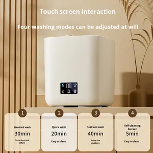 全自動ミニ洗濯機、一体型洗濯脱水、下着・靴下用、銀イオン・オゾン搭載、寮・車載用小型洗濯機 - Product Image 2