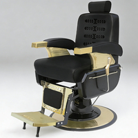 Fauteuil de Barbier Professionnel Relevable pour Salon de Coiffure et de Barbier, Idéal pour la Coiffure et le Rasage du Visage
