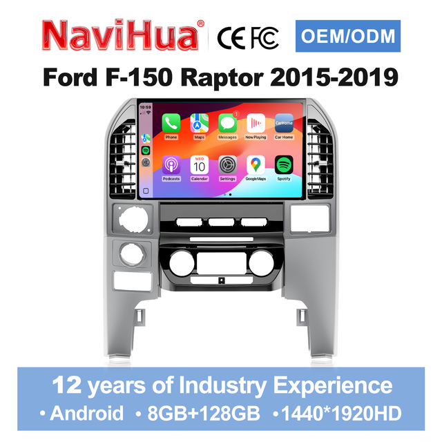 Navihua 14.6'' Android Car Head Unit for Ford F150 Raptor 2015-2019 GPS Navigation Multimedia Stereo Touch Screen CarPlay