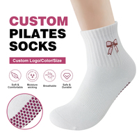 Chaussettes de yoga personnalisées 2026, couleur au choix, respectueuses de la peau, antidérapantes, pour le Pilates et les activités sportives
