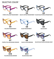 2025 Nouveaux Lunettes de Mode Classiques Anti-Lumière Bleue Oeil de Chat pour Femmes, Verres Papillon Colorés de Haute Qualité, Forme Carrée, Prix