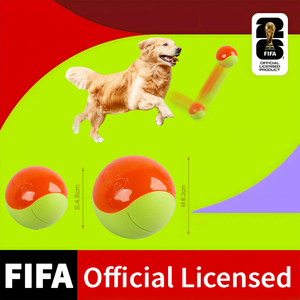 Juguete Oficial <span class=keywords><strong>FIFA</strong></span> para Mascotas, Pelota Interactiva de TPR Resistente a Mordidas, Pelota de Juguete para Perros con Sonido y Alto Rebote para la Copa Mundial 2026 - Product Image 1