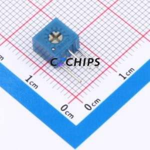 Resistencia Ajustable/Potenciómetro 3362X-103-3H, Componente de Orificio Pasante (THT)-3P, Resistencia de 7x6.8mm, 10kOhm, 10%, 500mW, 250ppm ℃ - Product Image 1