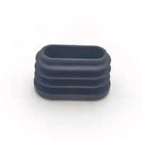Bouchon ovale en plastique noir Shi Hong pour tube, 15x30, 20x40, 25x50, 30x60, pour l'étanchéité des tuyaux