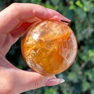 Esferas de Cristal de Cuarzo Dorado Natural de Alta Calidad al por Mayor, Piedras de Cristal para Manualidades y Regalos - Product Image 2