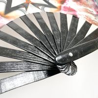 Ventilateur à poignée en bambou de 13 pouces Impression de logo personnalisé Big Clack Rave Fan pour la soirée dansante