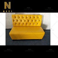 Muebles Modernos Personalizados al por Mayor, Sillas de Cuero Amarillo para Restaurante, Sofás Redondos, Cabinas de Espera NEYI