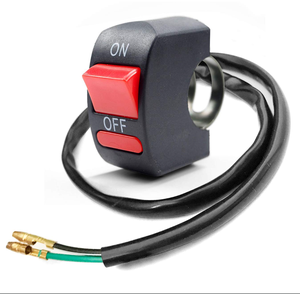 22 мм Монтажный размер ВКЛ-ВЫКЛ красный светодиодный пластиковый кнопочный переключатель руль переключатель Руля Мотоцикла переключатель для велосипеда <span class=keywords><strong>ATV</strong></span> - Product Image 1