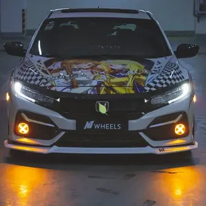 JDM Modification X Style Fog Lights Japanese General Civic Front Fog Lamp Headlight Car Accessories