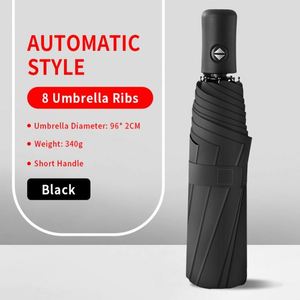 Wholesale Full Automatic Control 8 Rib 3 Folding Parasol Umbrella Rain Party Giveaways Items <b>Gift</b> Umbrellas With Logo - Product Image 6