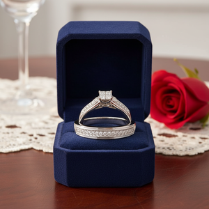 Ensemble de bagues Trio de styliste, diamant véritable cloutée, - Product Image 3