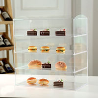 Vitrine de pâtisserie pour comptoir de 5 mm d'épaisseur, 3 niveaux, à service libre, vitrine à gâteaux, vitrine alimentaire en acrylique