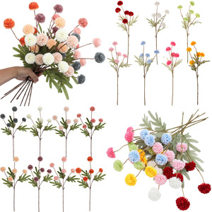 Pissenlits et chrysanthèmes artificiels, fleurs artificielles pour la décoration du salon et les arrangements de mariage, vente en gros - Product Image 1