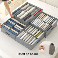 Boîte de rangement pour vêtements pliable en tissu non tissé, grande capacité, organisateur de tiroir de garde-robe pour pantalons, jeans, t-shirts
