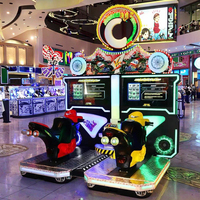 Nouvelle machine de jeu d'arcade de course de moto pour deux joueurs, simulateur d'intérieur à monnayeur