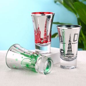 Verre à shot électroplaqué, petit, mini, unique, logo personnalisé, souvenir, cadeau, meilleure qualité, OEM de Chine - Product Image 1