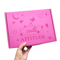 Boîtes d'expédition personnalisées en carton ondulé pour abonnement de livraison, emballage en papier rose pour envoi