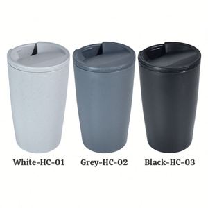 Gobelet en Fibre de Paille de Blé Personnalisé avec Logo, 500 ml, Réutilisable, Incassable, Écologique, Sans BPA, avec Couvercle, pour Camping, Café, Bière - Product Image 3