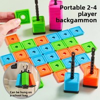 Jeu de société classique en plastique à cinq jeux, jouet éducatif de table suspendu, modèle de jeu de société interactif parent-enfant pour l'extérieur