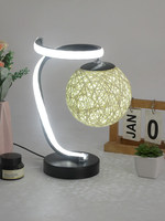 Lampe de table en rotin PVC LED décorative de style nordique, protection des yeux, lumière de nuit minimaliste moderne pour chambre à coucher