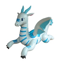 Nouveau design 2026 : Dragon bleu gonflable publicitaire personnalisé en forme d'animal, en carton, à vendre